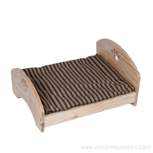 Simple design suppliers wooden pet dog bed